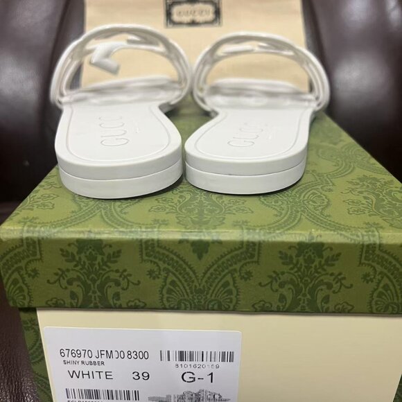 Gucci Women Sandals Slides Rubber .size9 - Picture 5 of 5